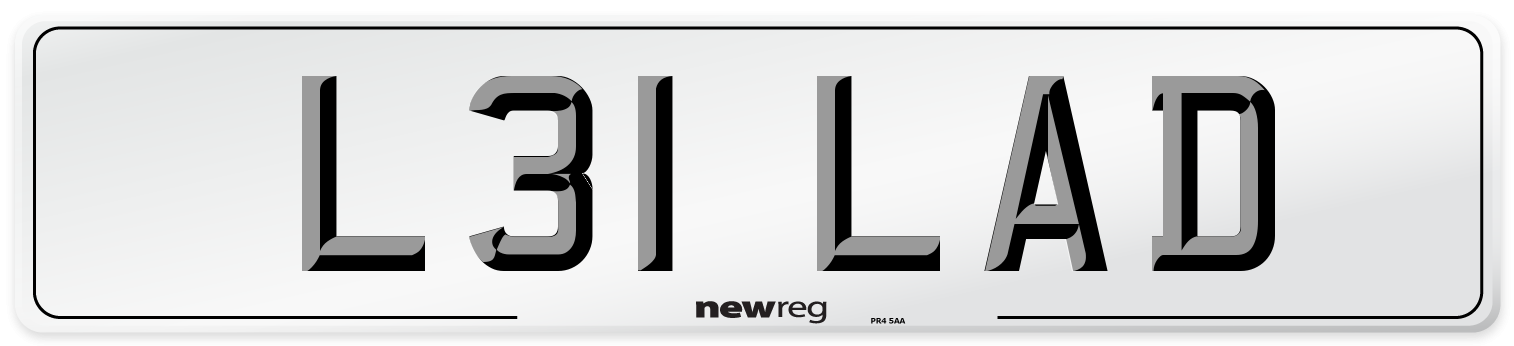 L31 LAD Number Plate from New Reg
